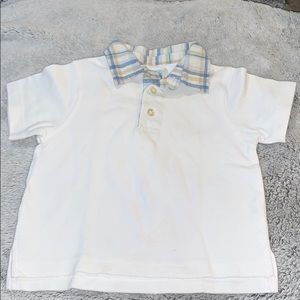 White toddler polo